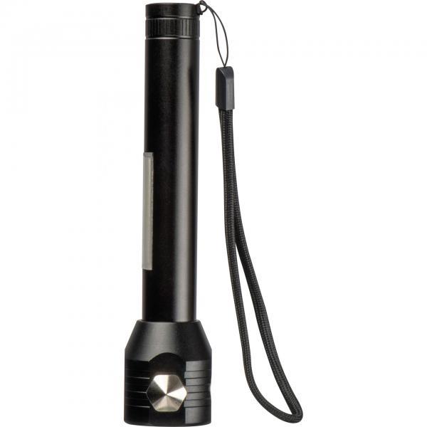 Wiederaufladbare COB-Taschenlampe mit Gravur / Sicherheitshammer, Gurtschneider