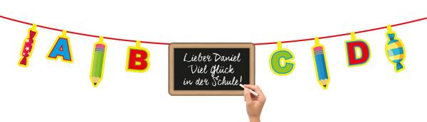 Wimpelkette / Schulanfang-Girlande / Länge ca. 4m