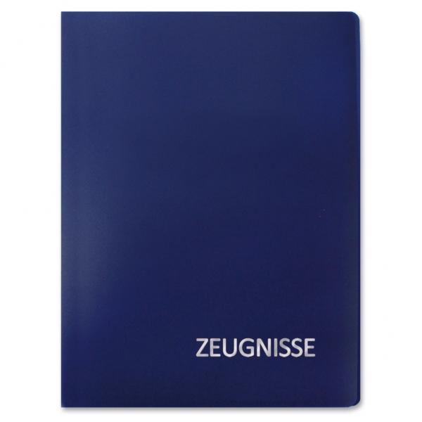 Zeugnismappe / A4 / mit 20 Hüllen / Farbe: blau