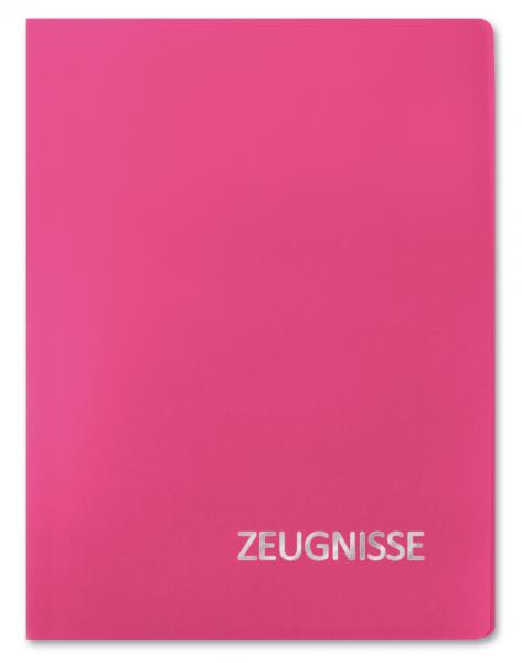 Zeugnismappe / A4 / mit 20 Hüllen / Farbe: pink