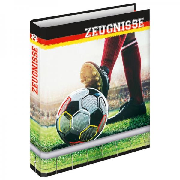 Zeugnismappe / Zeugnisringbuch / "Fußballfieber" + 10 Hüllen