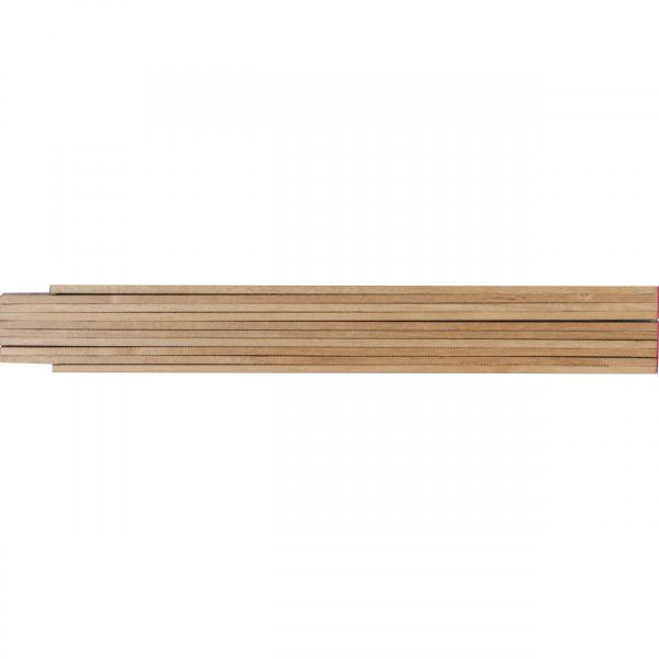 Zollstock mit Gravur / Gliedermaßstab / 2m / aus Holz