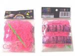 200 Loom Gummibänder + 12 Verbindungsstücke / Farbe: pink