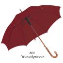 Automatik-Regenschirm mit Gravur / Farbe: bordeaux