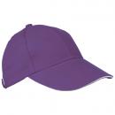 Baumwoll-Basecap 6 Panel heavy-brushed Cotton / Farbe: lila