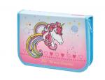 Federtasche mit Gravur / Federmappe / Schüleretui / 50tlg. gefüllt / "Einhorn"
