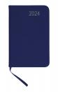 Taschenkalender 2024 / ca DIN A7 / mit PU Einband / Farbe: blau