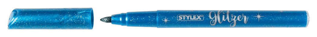 6 Fasermaler "Glitzer" / 6 verschiedene Farben