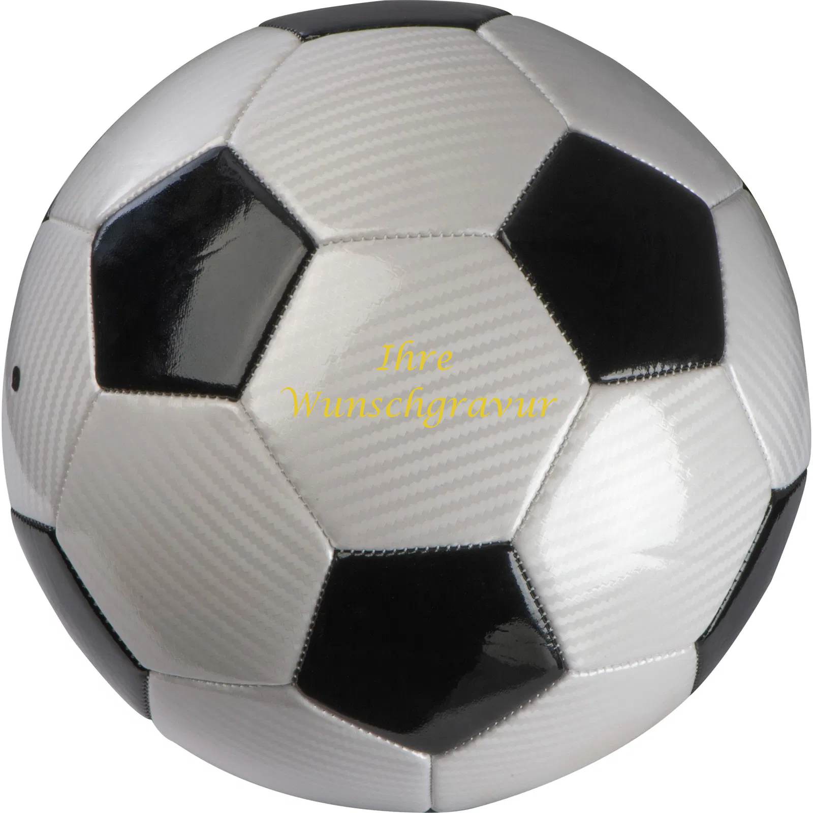 Klassischer Fußball in Turniergröße 5 mit Gravur