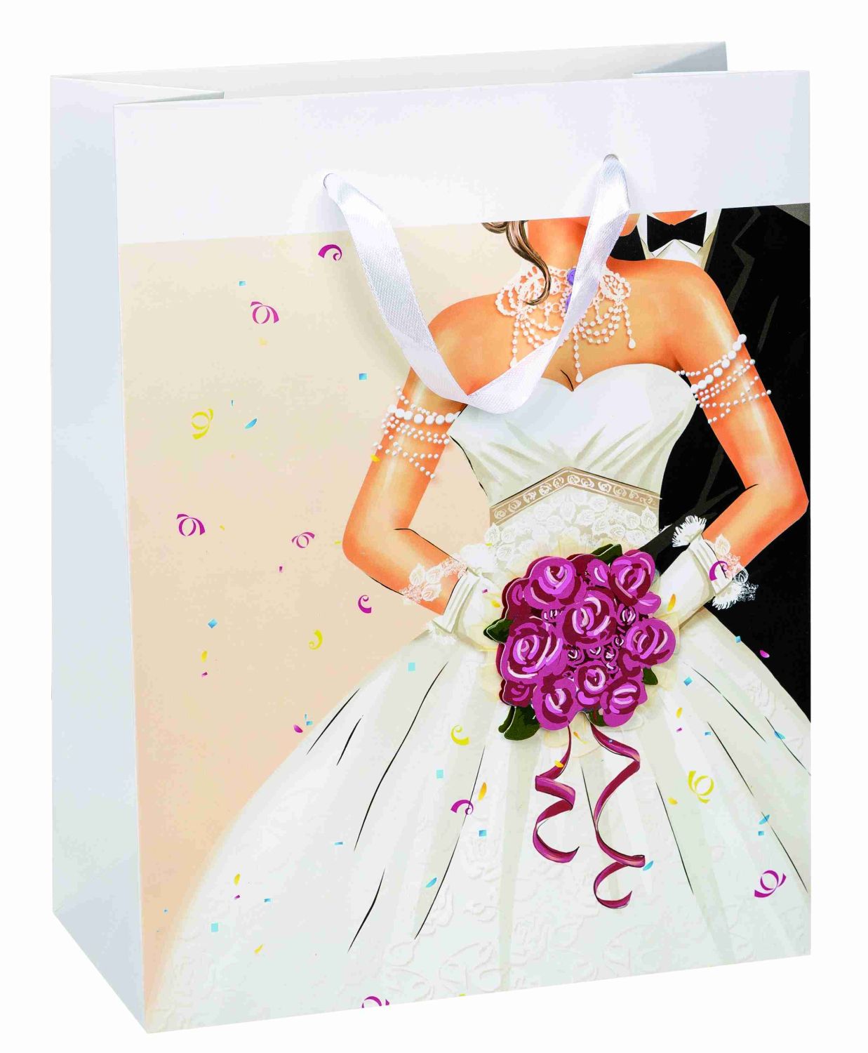 Geschenktasche "Hochzeit" / Geschenktüte / Maße: 23x18x8cm