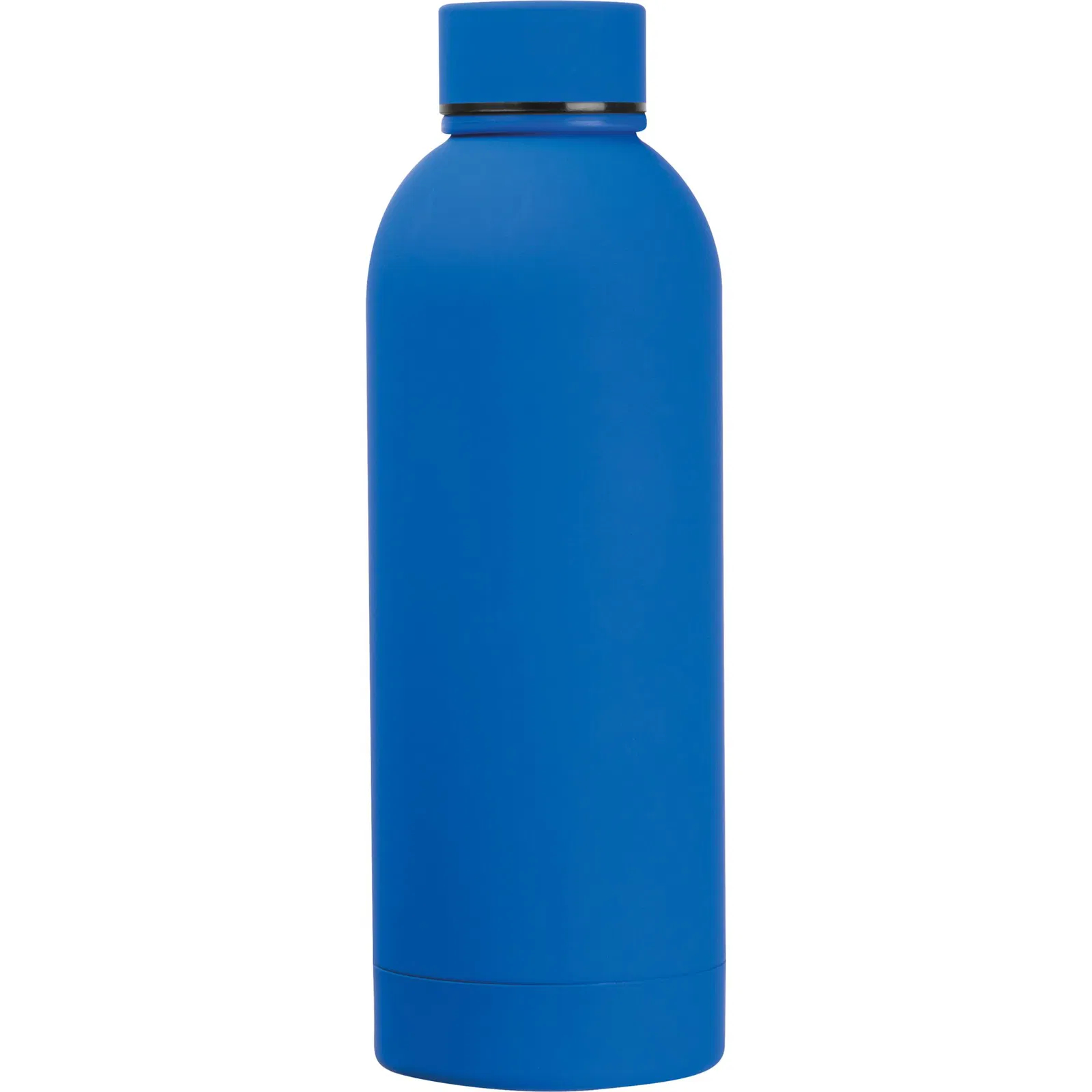Edelstahl Trinkflasche mit Gravur / gummiert / 750ml / Farbe blau