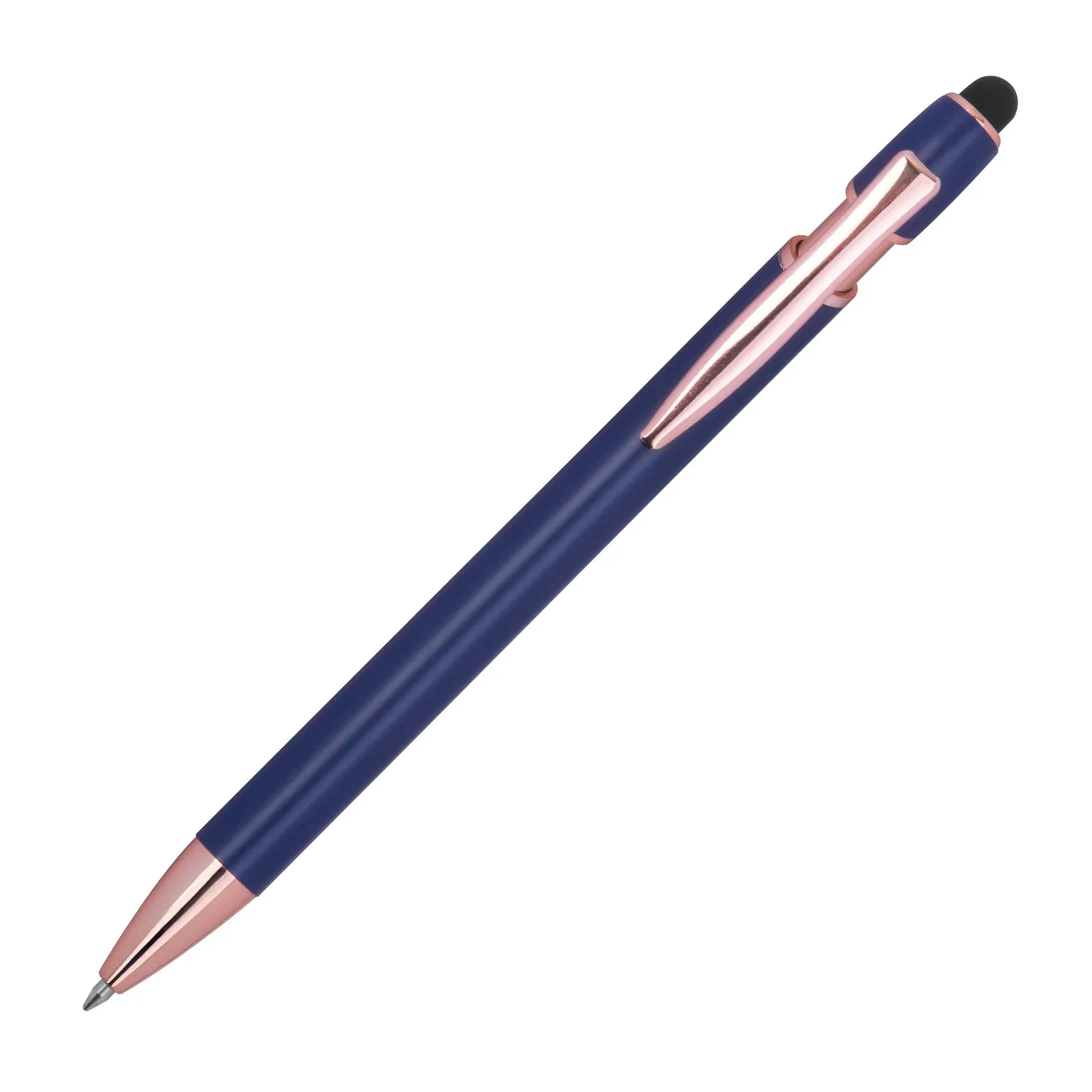 5x Touchpen Kugelschreiber mit Gravur / aus Metall / 5 Farben sortiert
