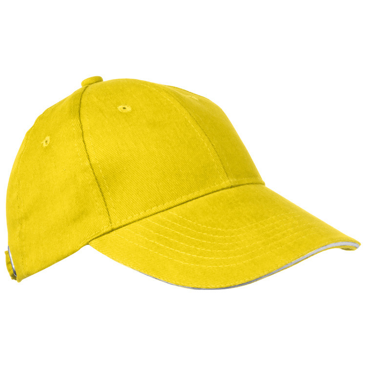 Baumwoll-Basecap 6 Panel heavy-brushed Cotton  Farbe: gelb