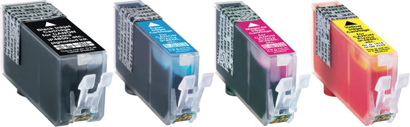 Druckerptronen für Canon Pixma iP4850/iP4950/iX6550/MG5150/MG5250 ... / 4er Set