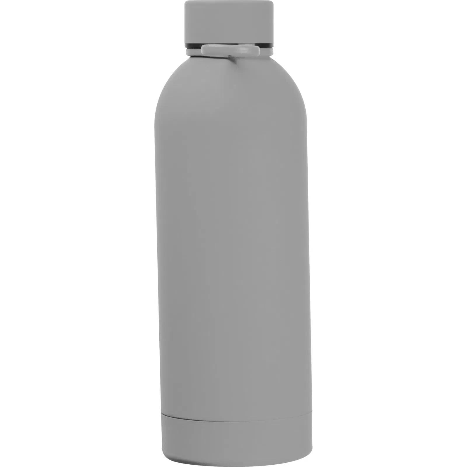 Edelstahl Trinkflasche mit Gravur / gummiert / 750ml / Farbe silber