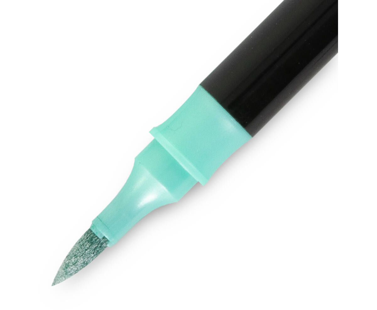 6 Metallic Doppel-Pinselmaler / Pinselstifte / Pinselmarker / Fineliner