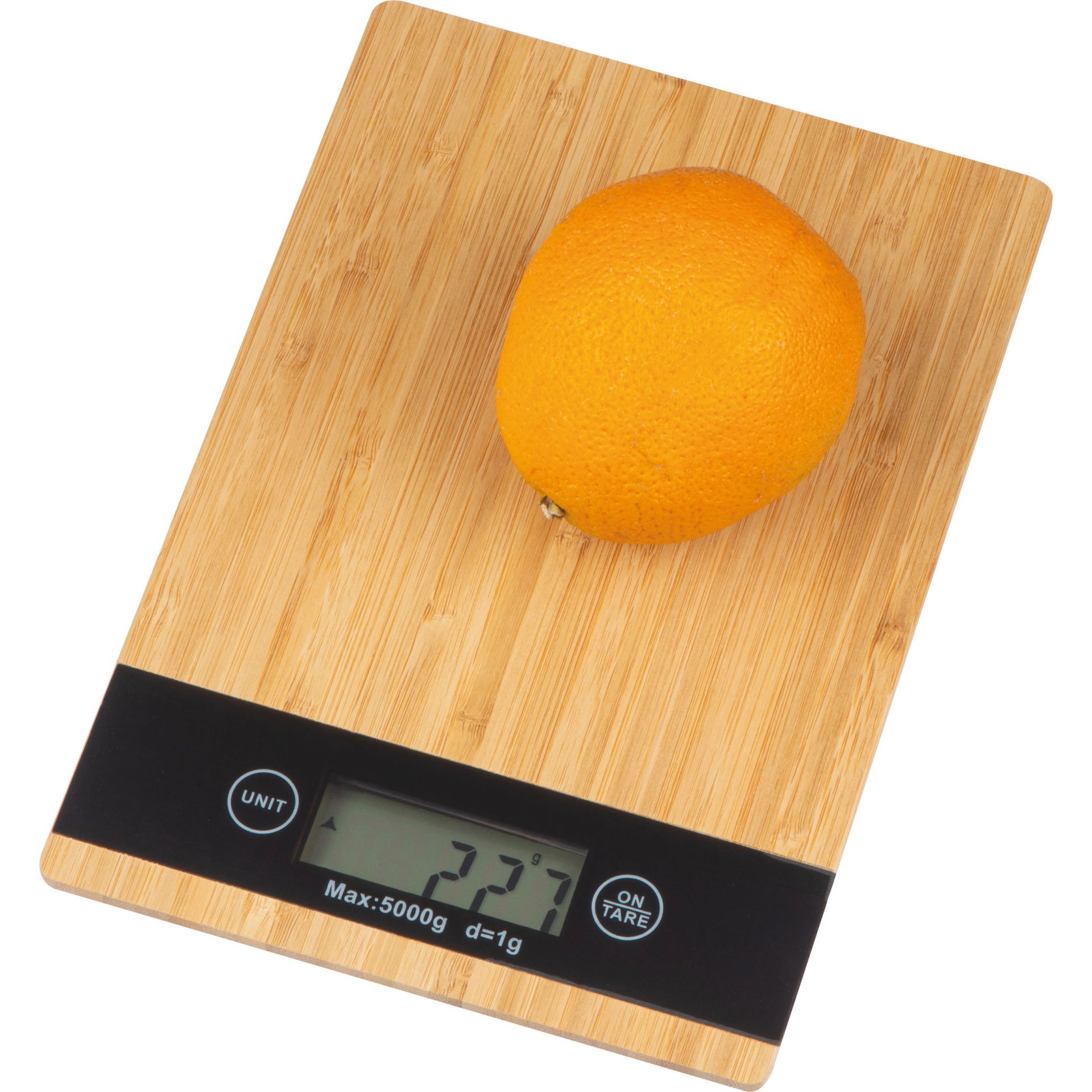 Digitale Küchenwaage aus Bambus / bis 5kg von 1g - 5000g