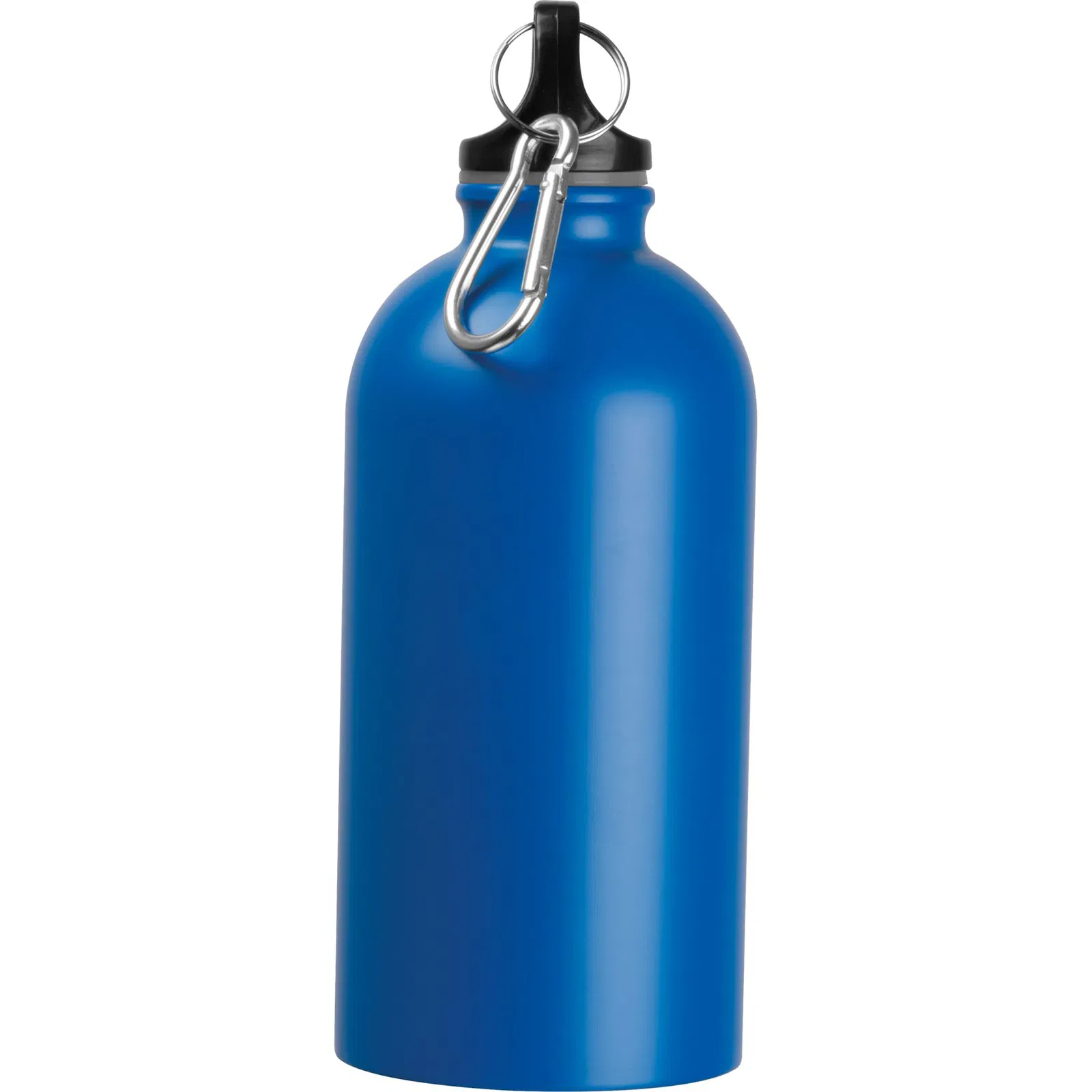 Edelstahl Trinkflasche mit Gravur / mit Karabiner / 500ml / Farbe blau