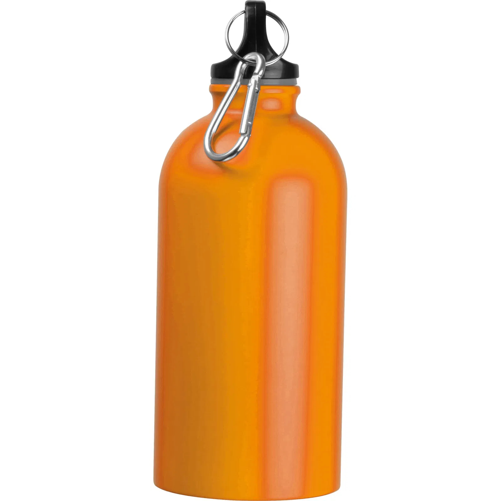 Edelstahl Trinkflasche mit Gravur / mit Karabiner / 500ml / Farbe orange