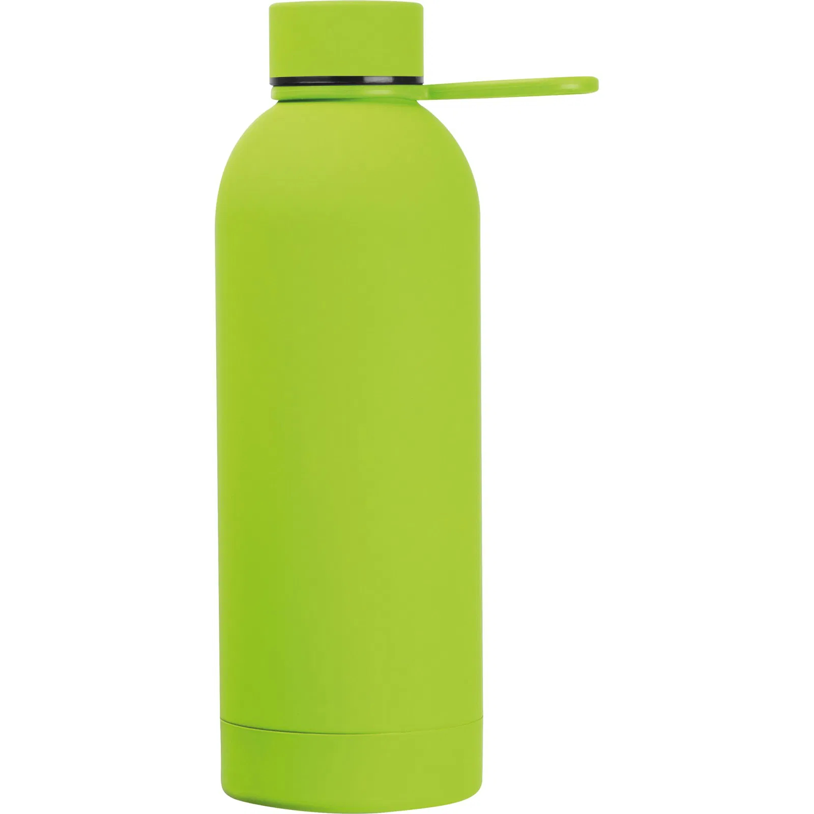 Edelstahl Trinkflasche / gummiert / 750ml / Farbe hellgrün