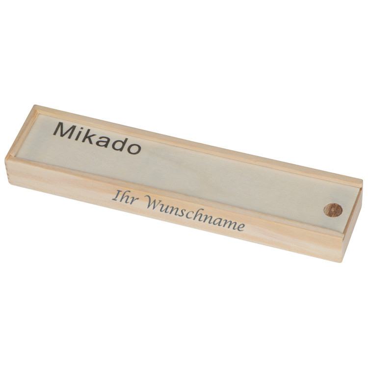 Mikado in Holzbox mit Gravur