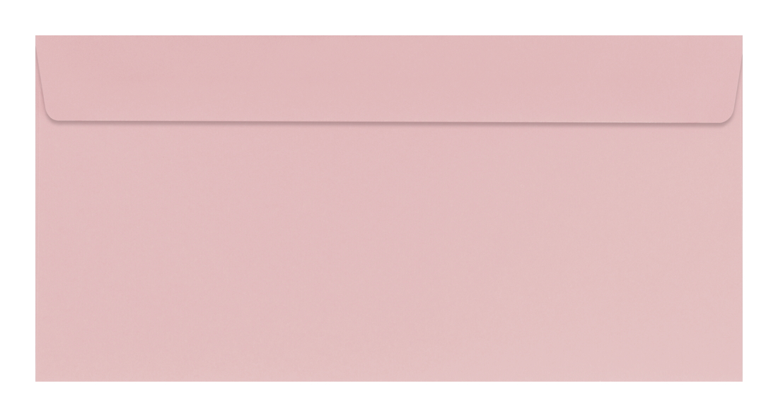 25 farbige Briefumschläge / Din lang / Farbe: rosa
