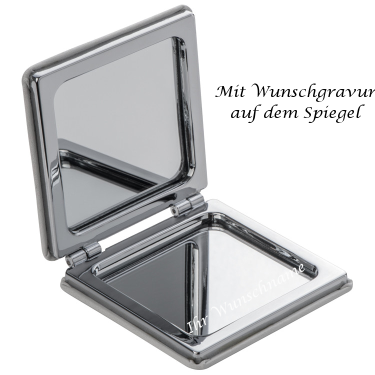 Schminkspiegel mit Gravur / Doppelspiegel / Vergrößerungsspiegel