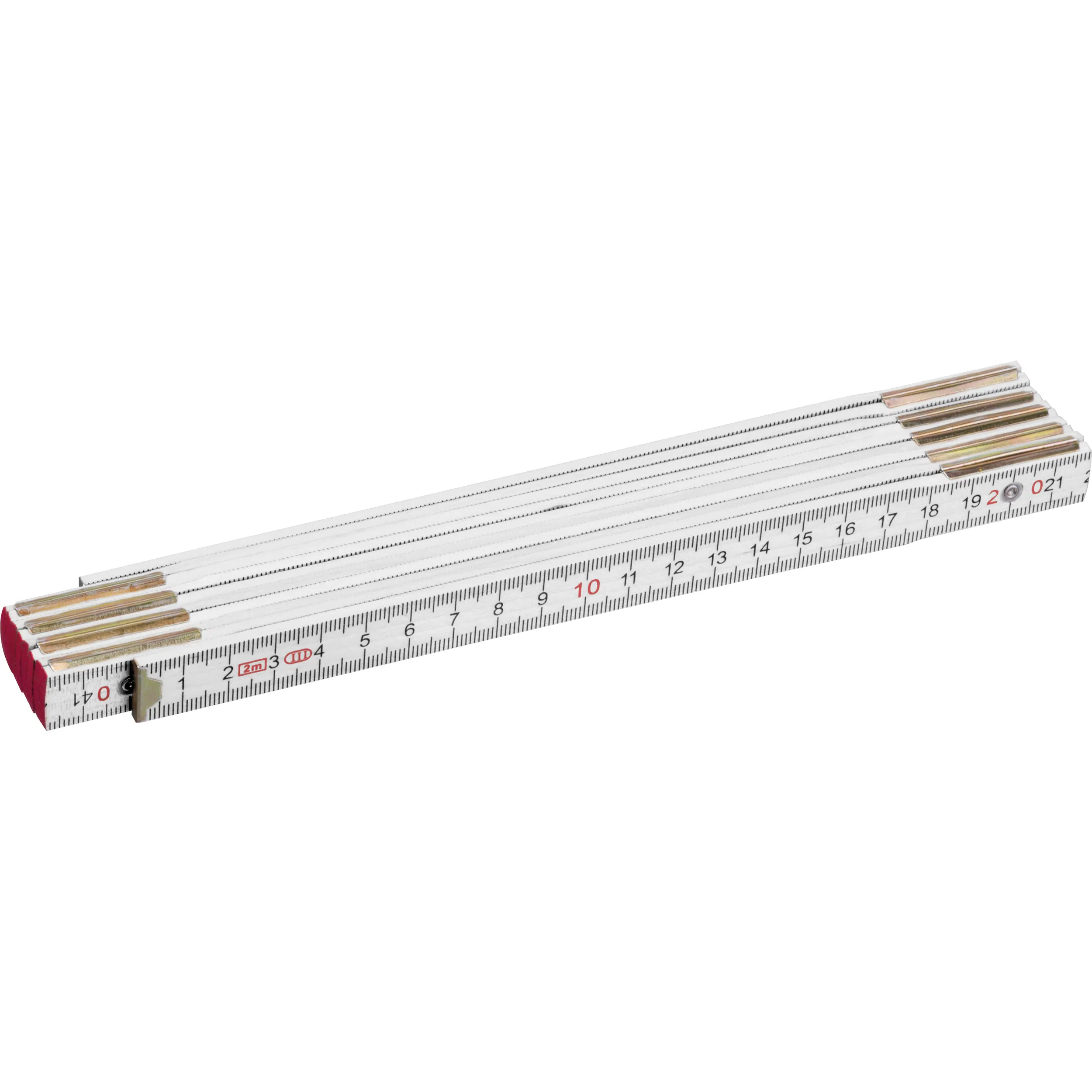 Zollstock / Gliedermaßstab / 2m / aus Holz / Farbe: weiß