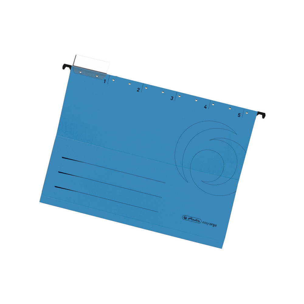5 Herlitz Hängemappen / DIN A4 / Kraftkarton 230g/m² / Farbe: blau