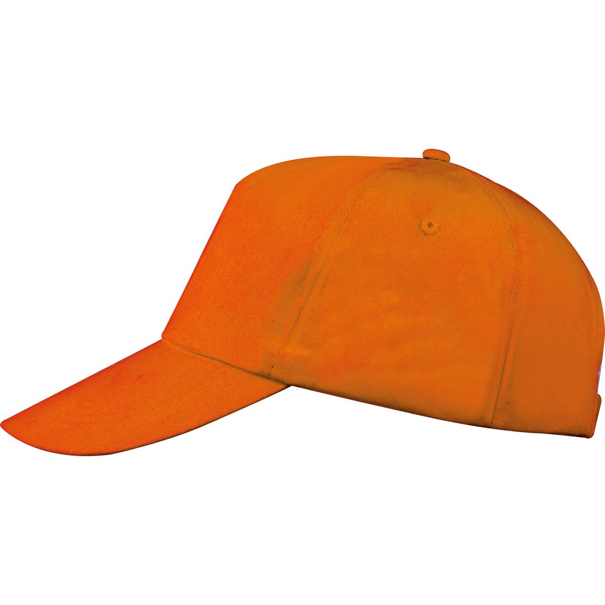 Baumwoll Basecap 5 Panel / Farbe: orange