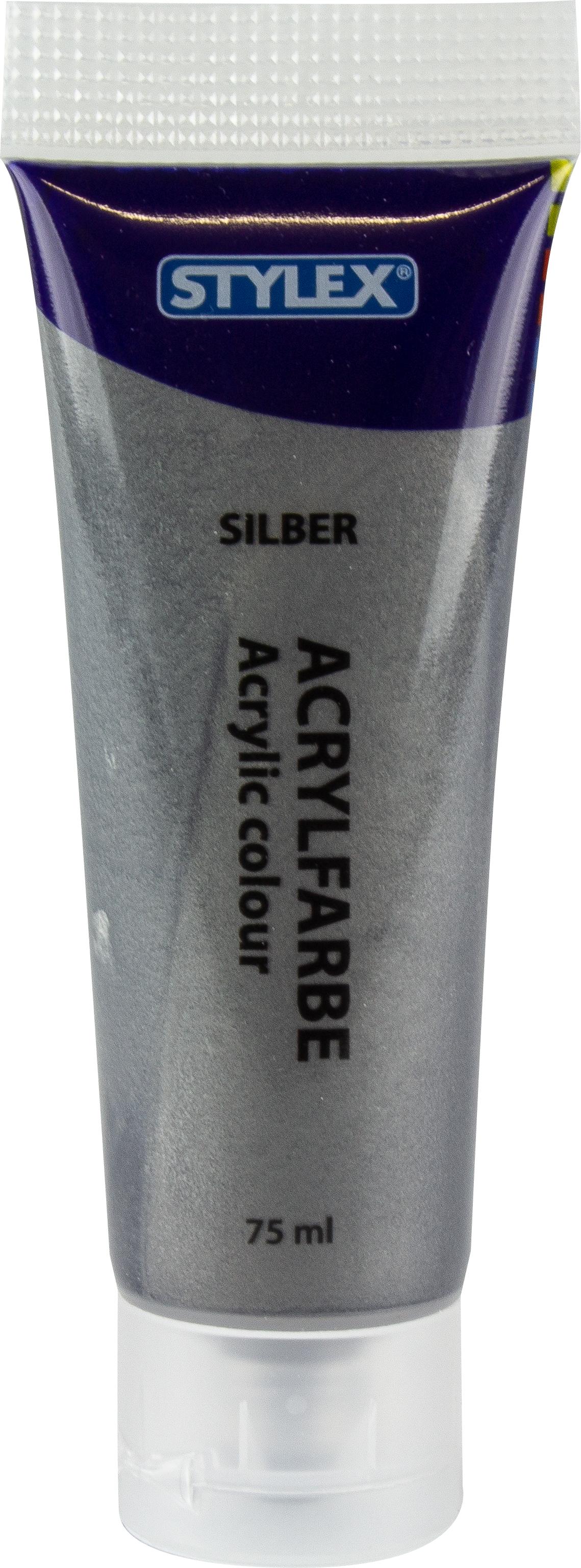 6 Tuben Acrylfarben / Set mit verschiedene Acrylfarben mit je 75ml