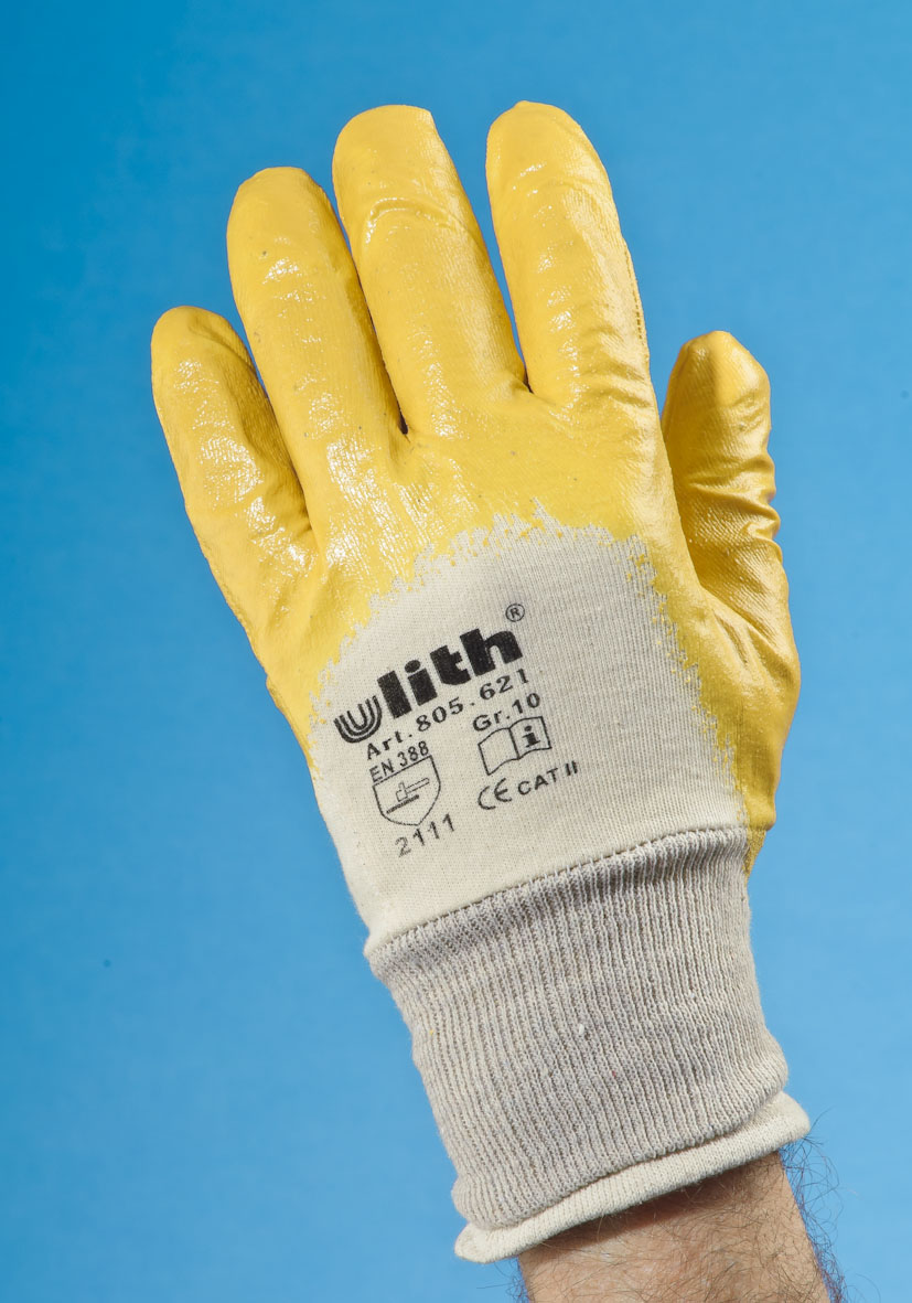 Nitril Arbeitshandschuh Größe: 10 Farbe: gelb