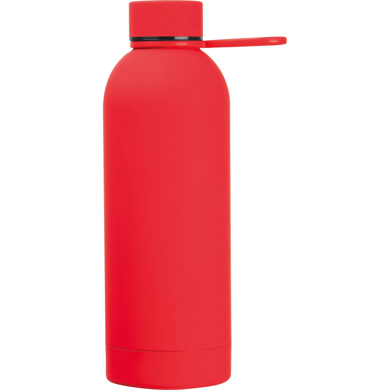 Edelstahl Trinkflasche mit Gravur / gummiert / 750ml / Farbe rot