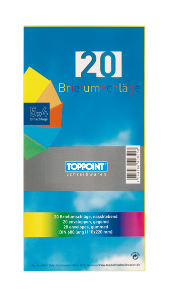 60 (3x 20Stk) farbige Briefumschläge Din lang Kuvert