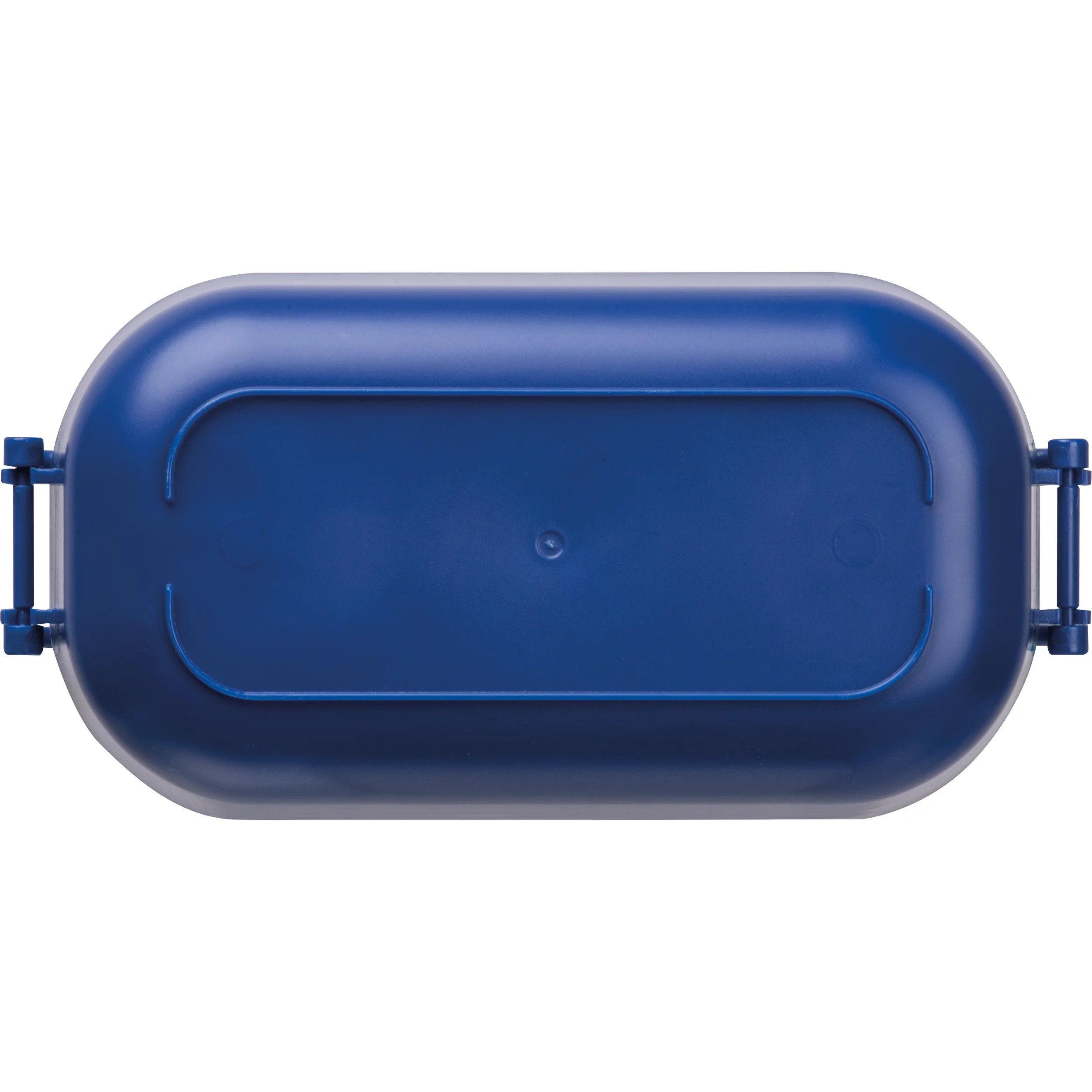 Brotdose mit Gravur / Lunchbox / mit Bambusdeckel und Bügelverschluss / blau
