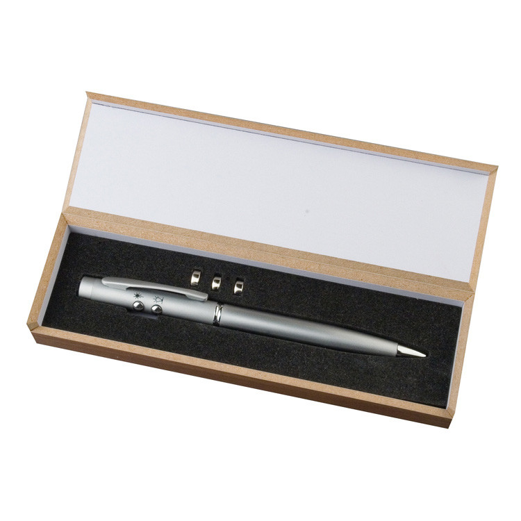 LED Kugelschreiber mit Laserpointer und Licht / aus Metall