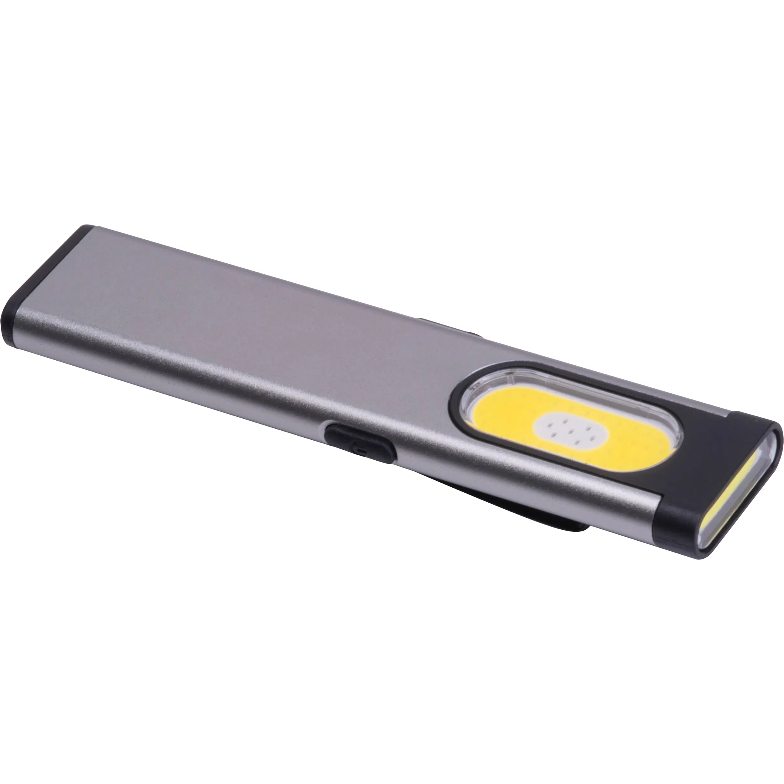 Akku Taschenlampe / 2 Lichtquellen: 160 Lumen (seitlich) & 80 Lumen (vorn)