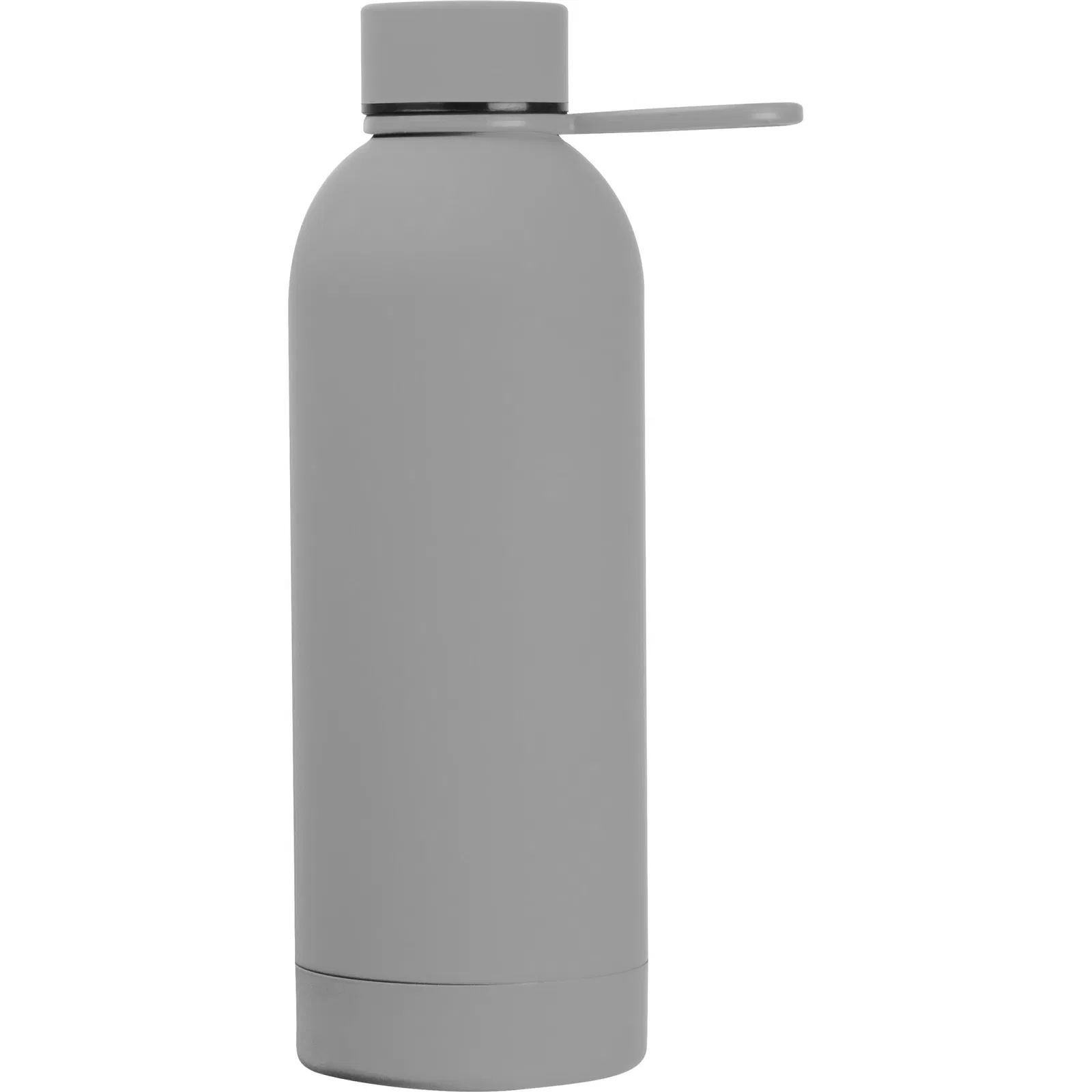 Edelstahl Trinkflasche mit Gravur / gummiert / 750ml / Farbe silber