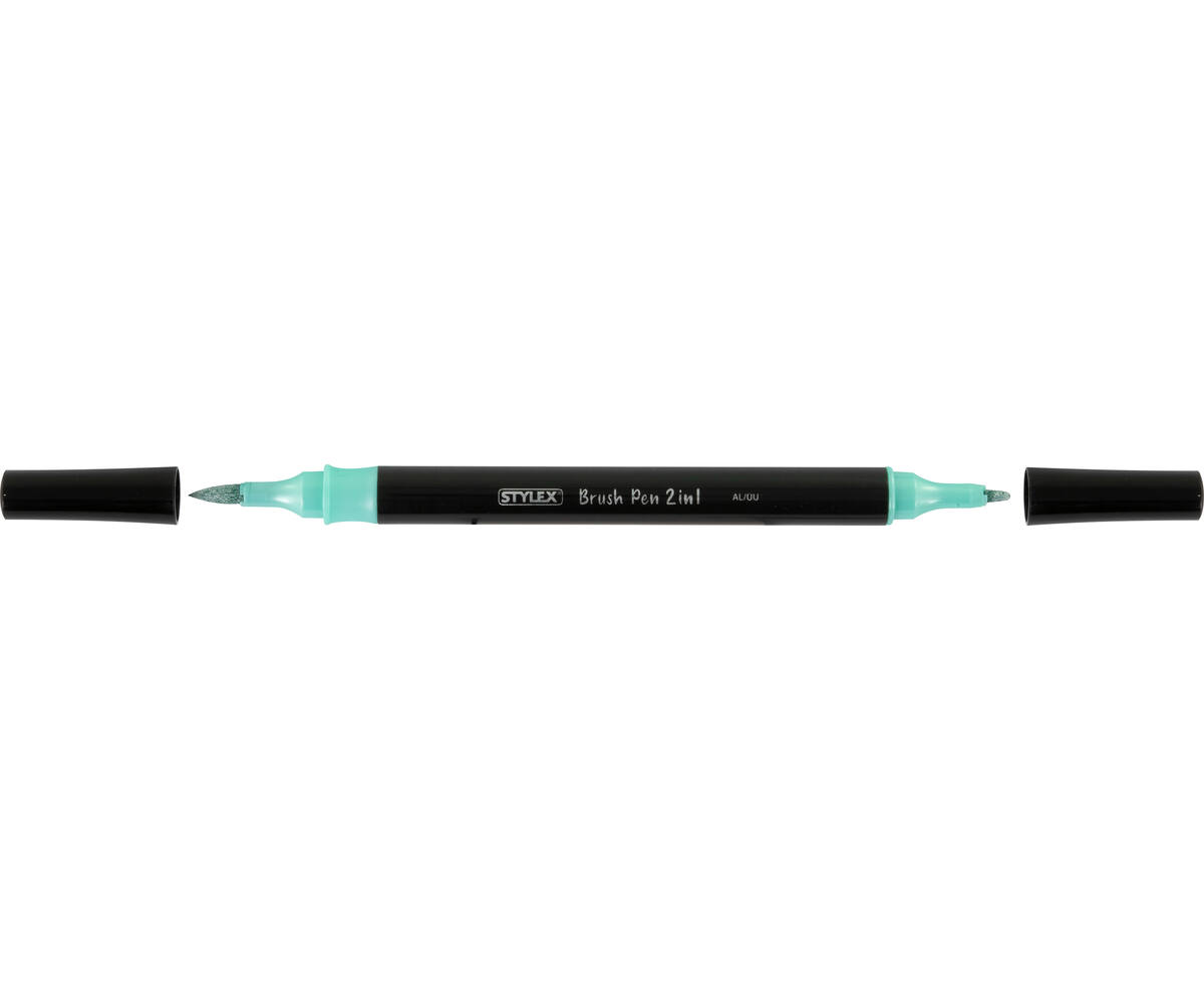 6 Metallic Doppel-Pinselmaler / Pinselstifte / Pinselmarker / Fineliner