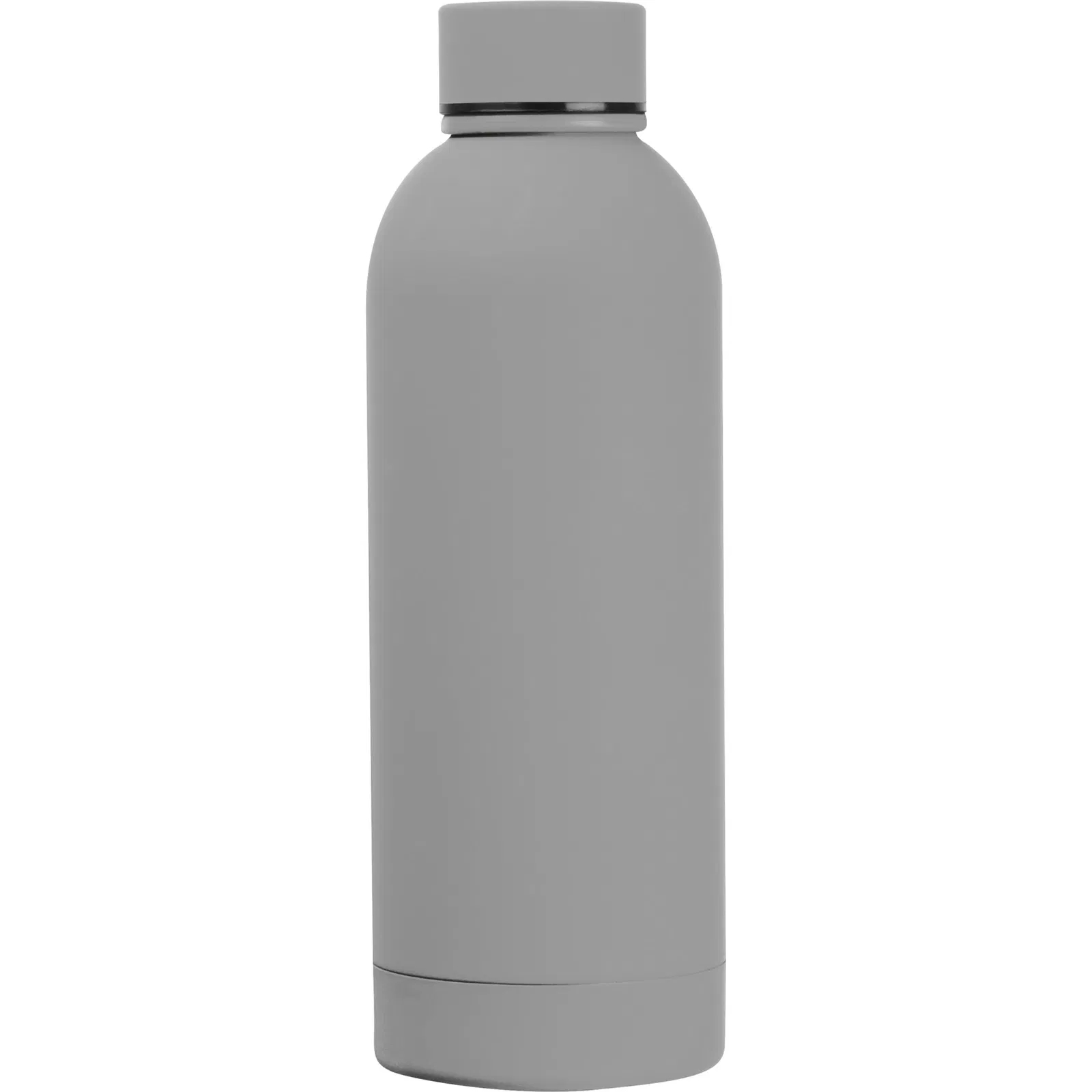 Edelstahl Trinkflasche mit Gravur / gummiert / 750ml / Farbe silber