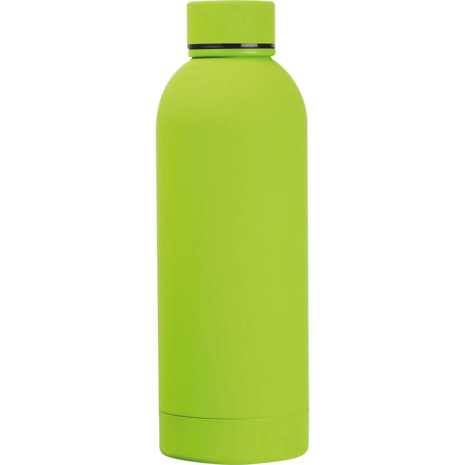 Edelstahl Trinkflasche / gummiert / 750ml / Farbe hellgrün