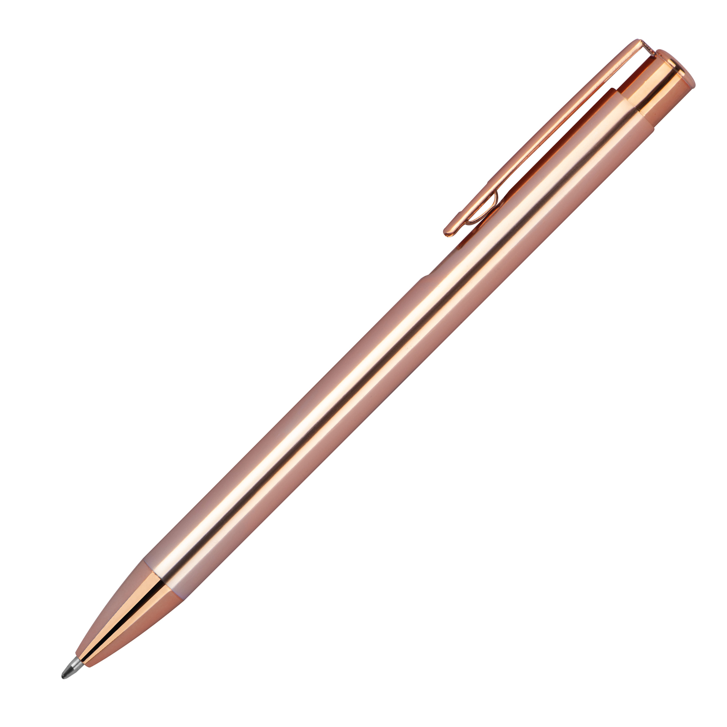 10 Druckkugelschreiber aus Metall / Farbe: Metallic kupfer