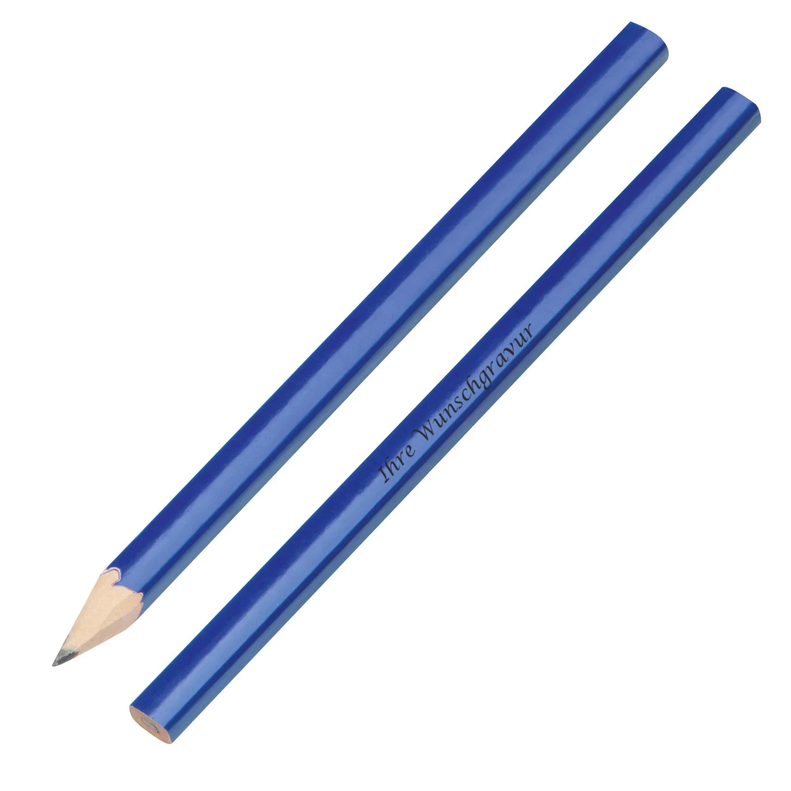 15 Zimmermannsbleistifte mit Gravur / 17,7cm / Farbe: je 5x rot, blau und weiß