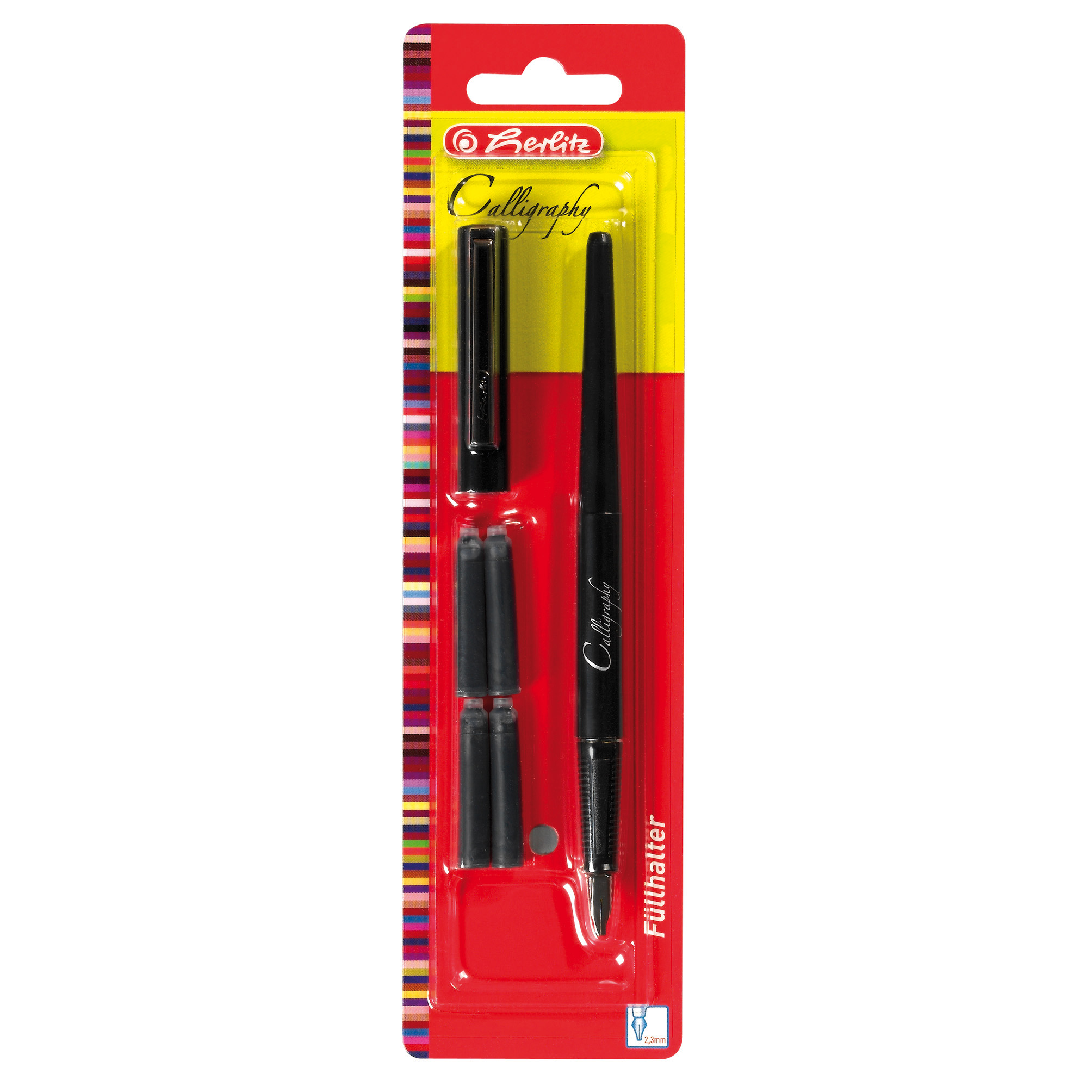 Herlitz Kalligraphie-Füllhalter / incl. 4 Tintenpatronen