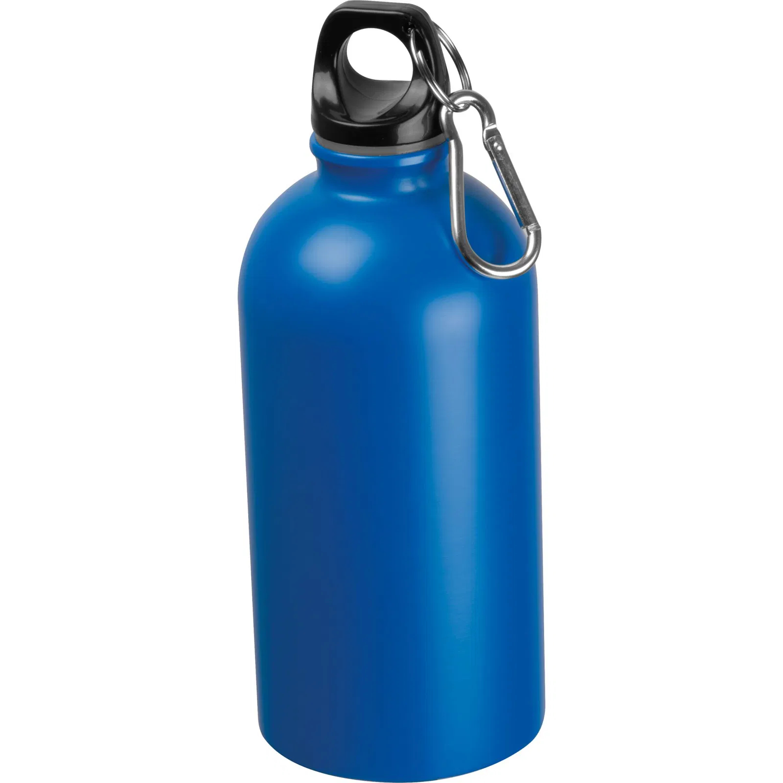 Edelstahl Trinkflasche mit Gravur / mit Karabiner / 500ml / Farbe blau