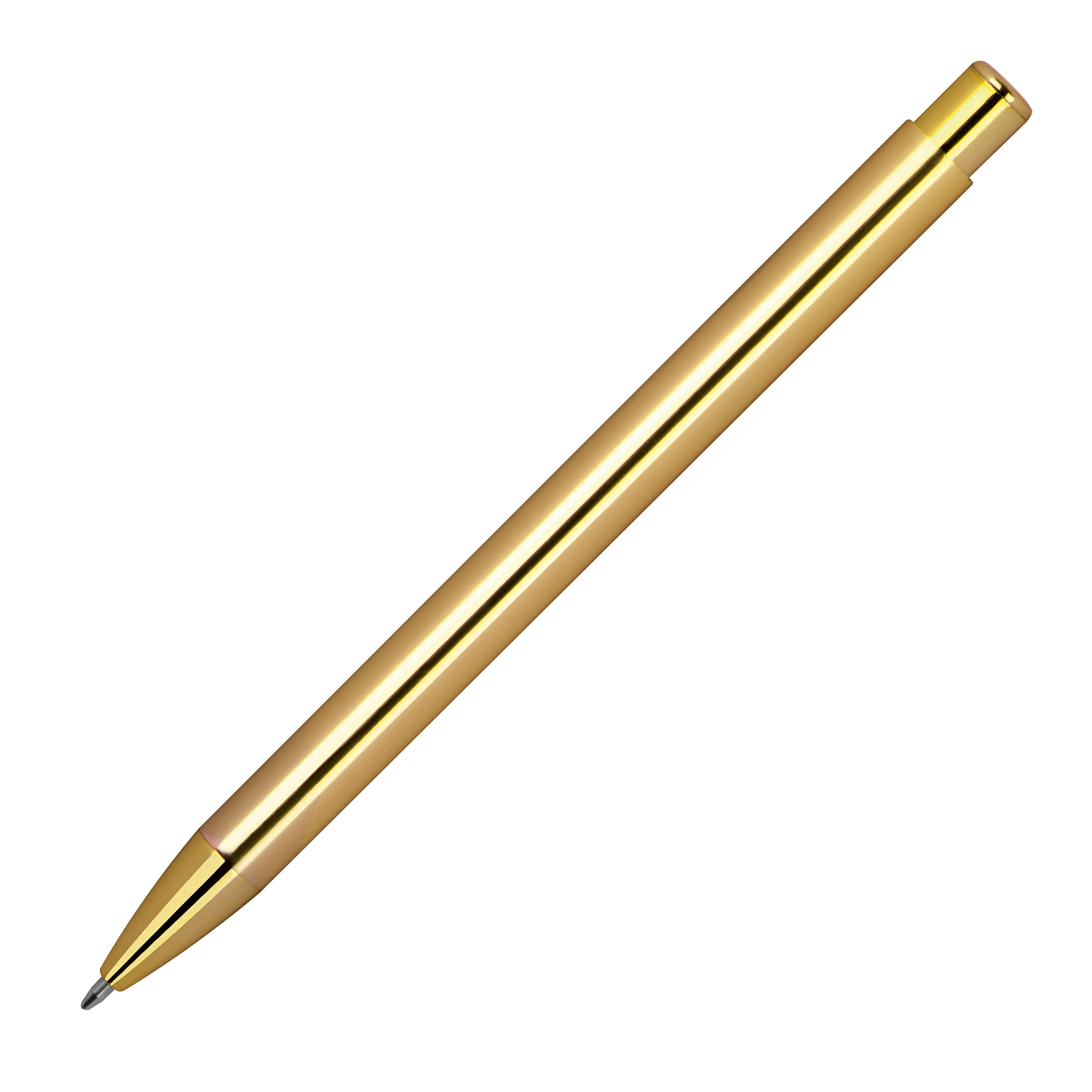 10 Druckkugelschreiber aus Metall / Farbe: Metallic gold