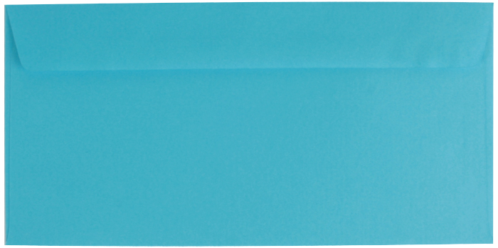 100 farbige Briefumschläge / Din lang / Farbe: blau