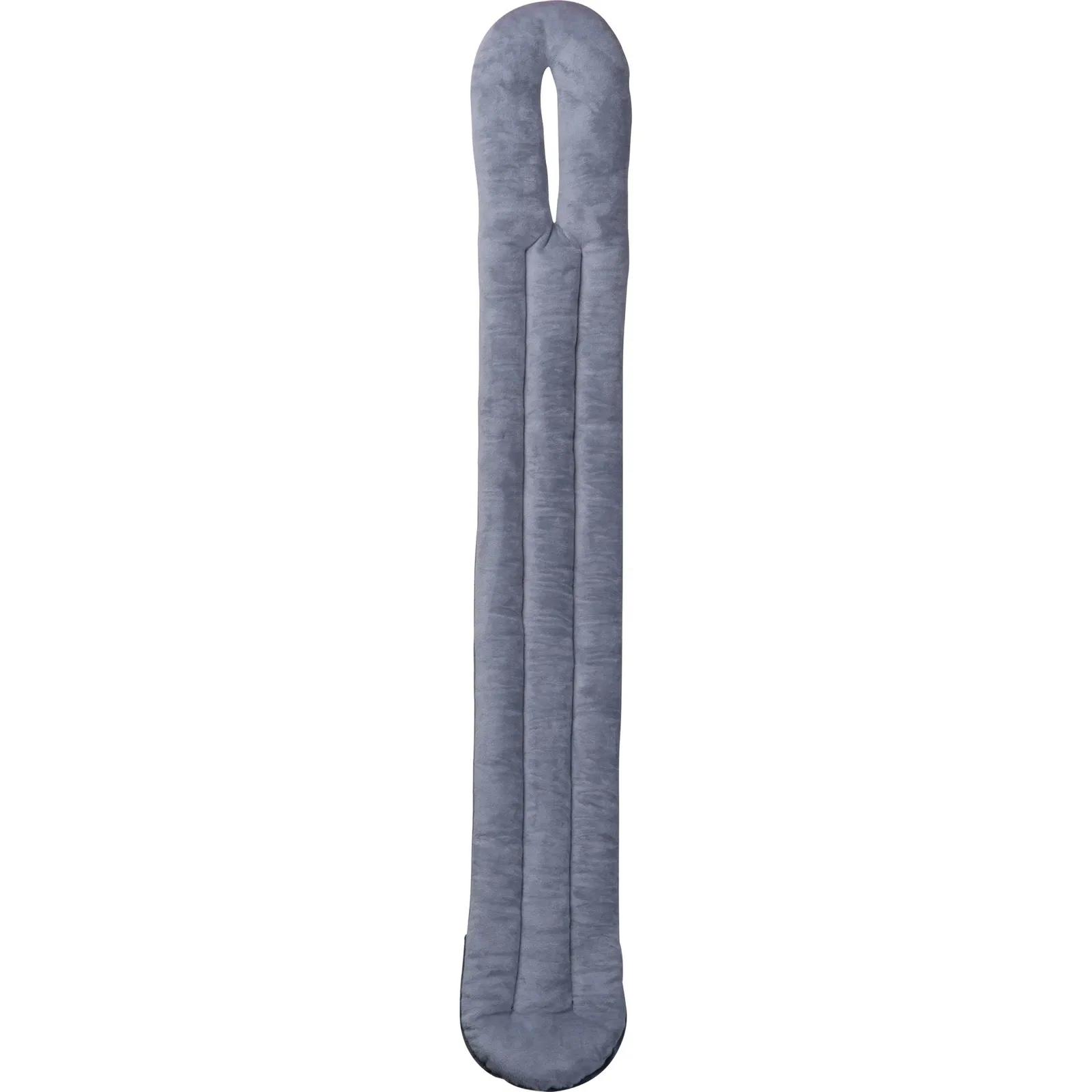 Nackenrolle / Nackenkissen / Nackenstütze / aus Veloursamt / Farbe: grau