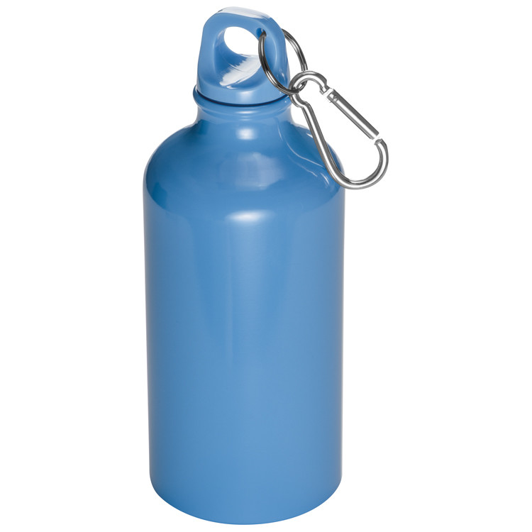 3x Alu Trinkflasche / Sportflasche / 500ml / Farbe: je 1x weiß, pink, hellblau