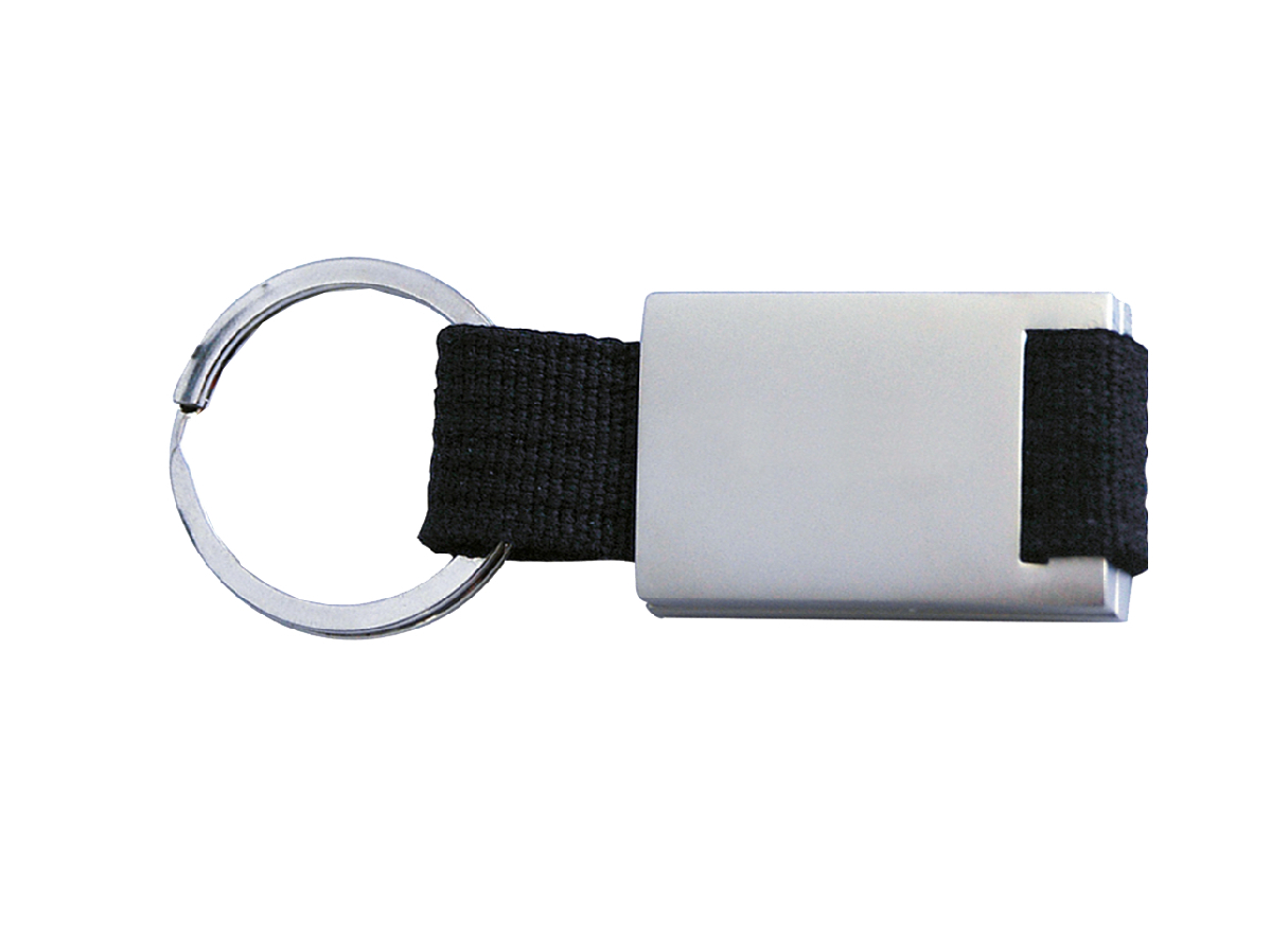 4x Schlüsselanhänger / aus Metall / mit trendigem Nylonband / 4 Farben